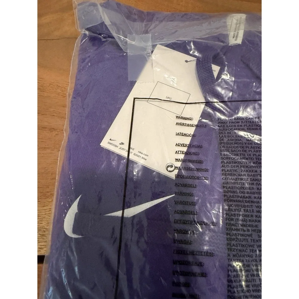 Nike Club Fleece Sportswear Hoodie College Purple Pullover Sweatshirt Men's S